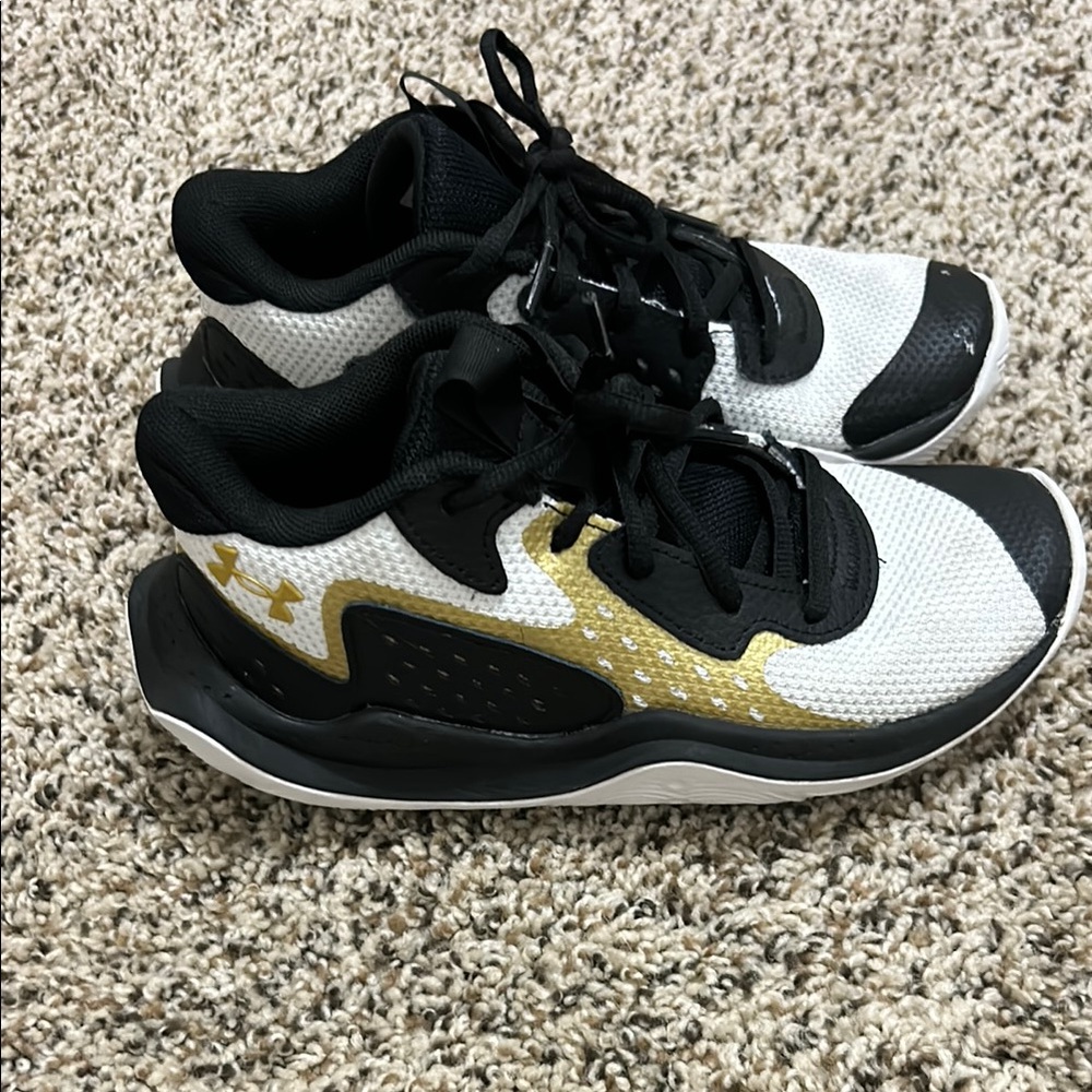 Under Armour Black and Gold Sneakers